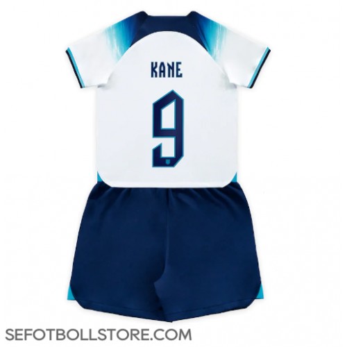 England Harry Kane #9 Replika babykläder Hemmaställ Barn VM 2022 Kortärmad (+ korta byxor)